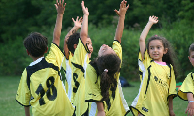 Children doing hi-five